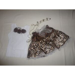 Brown Cheetah 2 pc Petti Outfit  BRCH3T  3T  (I) NWT Boutique